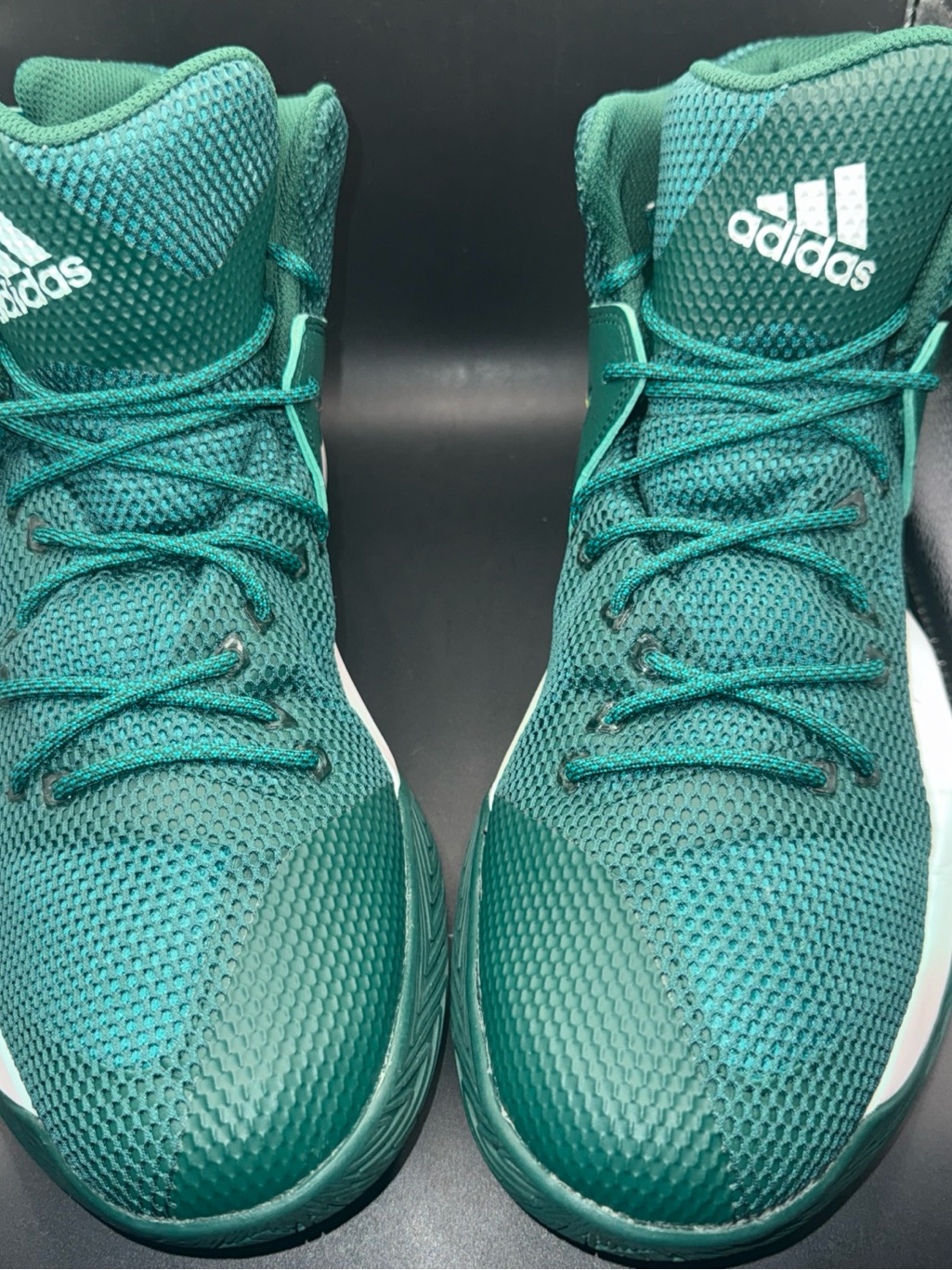 Size 13  Adidas Green Pro Bounce Men Aq7438 Very Clean No Box Rare Vintage